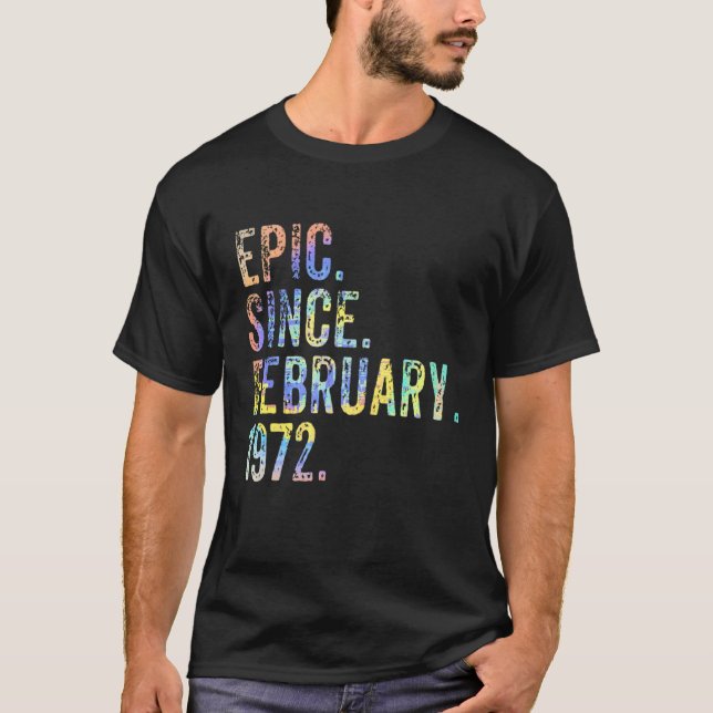 T-shirt Epic depuis février 1972 50e anniversaire Cinquant (Devant)