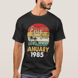 T-shirt Epic Depuis Janvier 1985 Joyeux Anniversaire 36 An