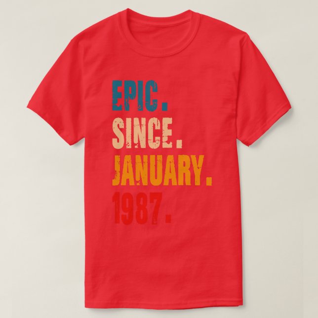 T-SHIRT EPIC DEPUIS JANVIER 1987 (Design devant)
