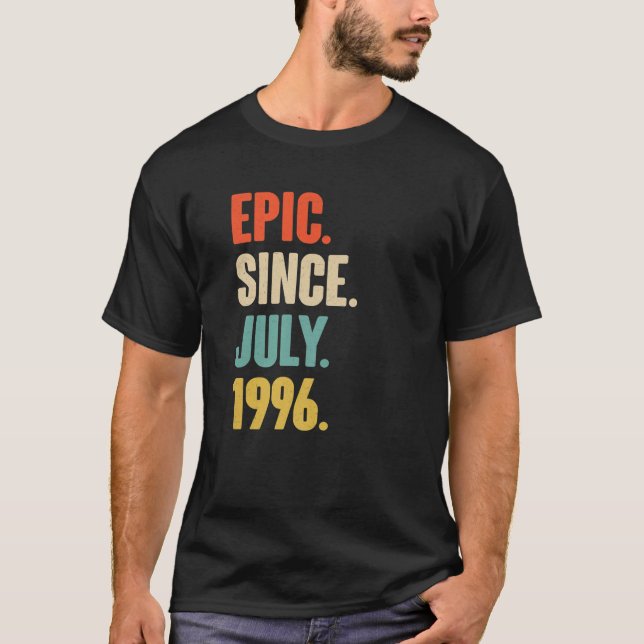 T-shirt Epic Depuis Juillet 1996 - Juillet 25 Anniversaire (Devant)