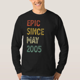 T-shirt Epic depuis mai 2005 17 ans 17e anniversaire garço