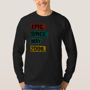 T-shirt Epic Depuis Mai 2008 Vintage 14 Anniversaire