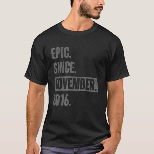 T-shirt Epic depuis novembre 2016 6 ans 6e anniversaire B (Devant)