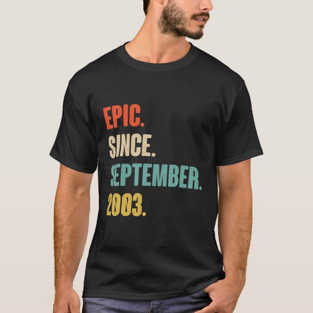 T-shirt Epic Depuis Septembre 2003 Anniversaire - Don Pour (Devant)