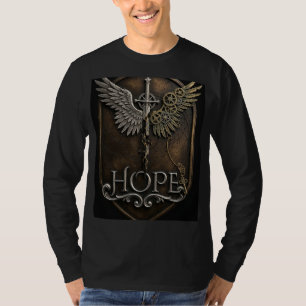 T-shirt Epic Fantasy Hope Crest Vintage Steampunk ailé