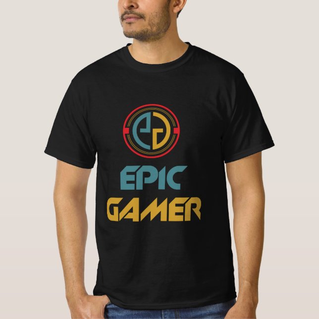 T-shirt Epic Gamer Funny Gaming Devis Pour Pc et Console (Devant)