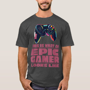 T-shirt Epic Gamer Pro Jeu Geek Nerd Réseau Vidéo Gam