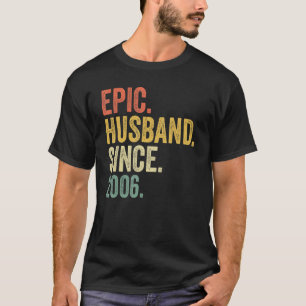 T-shirt Epic Husband Since 2006 17 Years 17th Wedding Anni
