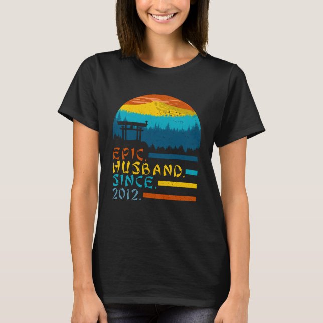 T-shirt Epic Husband Since 2012 Men s 7th Anniversary Awes (Devant)