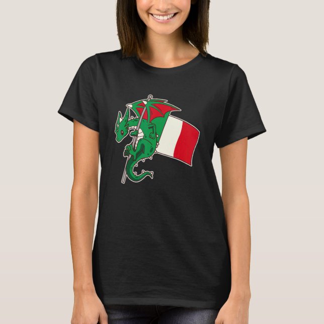 T-shirt Epic Italian Dragon Proud Italy Flag (Devant)