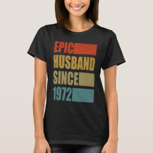 T-shirt Epic Mari depuis 1972 Vintage 49ème Mariage Anniv