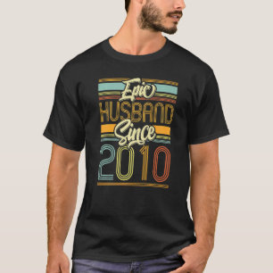 T-shirt Epic Mari depuis 2010 13 Année 13ème Mariage Anniv