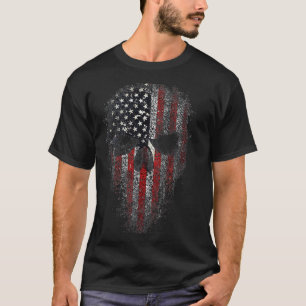 T-shirt Epic Patriotique Crâne Américain Drapeau Américain