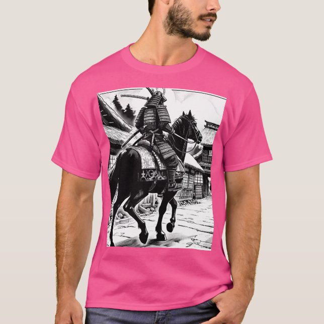 T-shirt Epic Samurai Rider Manga Art Imprimer (Devant)