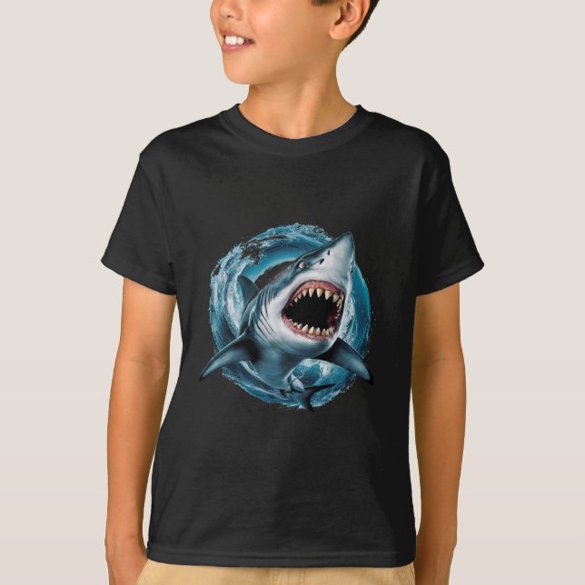 T-shirt Epic Shark Attack - Bold Ocean Predator (Devant)
