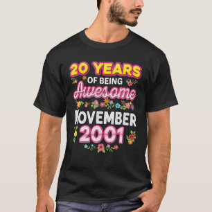 T-shirt Epic Since November 2001 20Th Birthday Gift 20 Yea