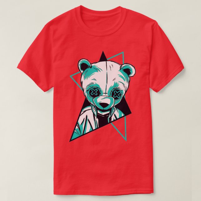 T-shirt Epic Trippy Panda Rave Design Abstrait (Design devant)