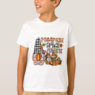 T-shirt Épice citrouille Junkie Gnomes Automne Automne Tha