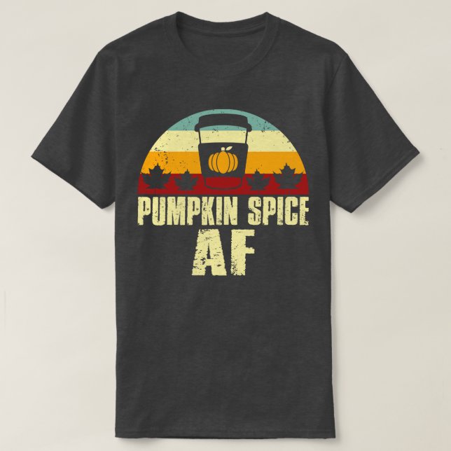 T-shirt Épice Citrouille rétro AF (Design devant)