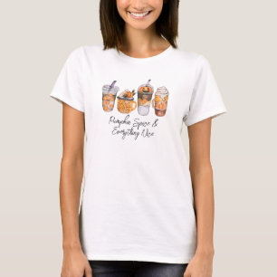 T-shirt Épice citrouille & Tout Nice Fall Café Lover