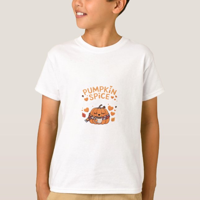 T-shirt Épice citrouille & Tout Nice - Fall Vibes Art (Devant)