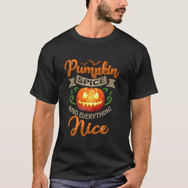 T-shirt Épice citrouille Tout Nice Joie Amusante Halloween (Devant)