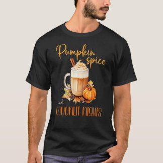 T-shirt Épices citrouilles et nuits Lune, automne mignon r
