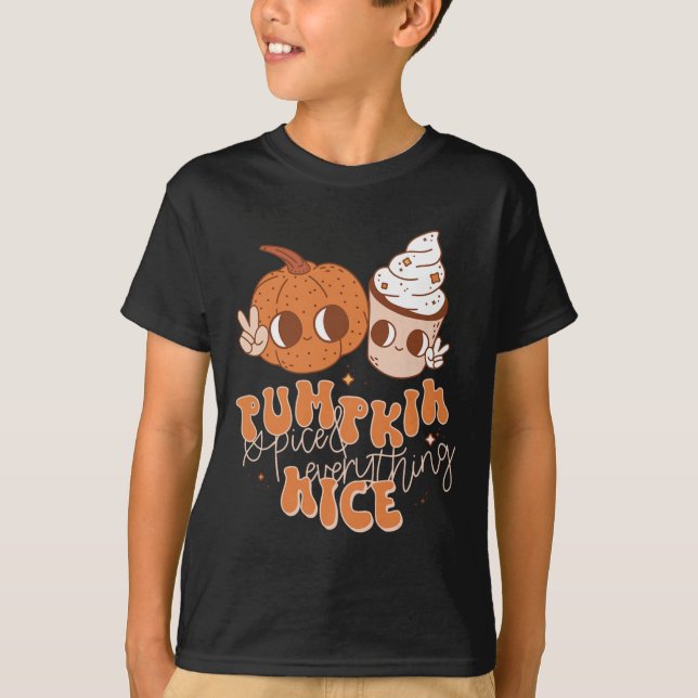 T-shirt Épices citrouilles Et Tout Nice Automne Saison Fem (Devant)