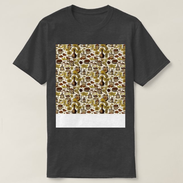 T-shirt Épices Motif sans soudure Herbes Jar India (Design devant)