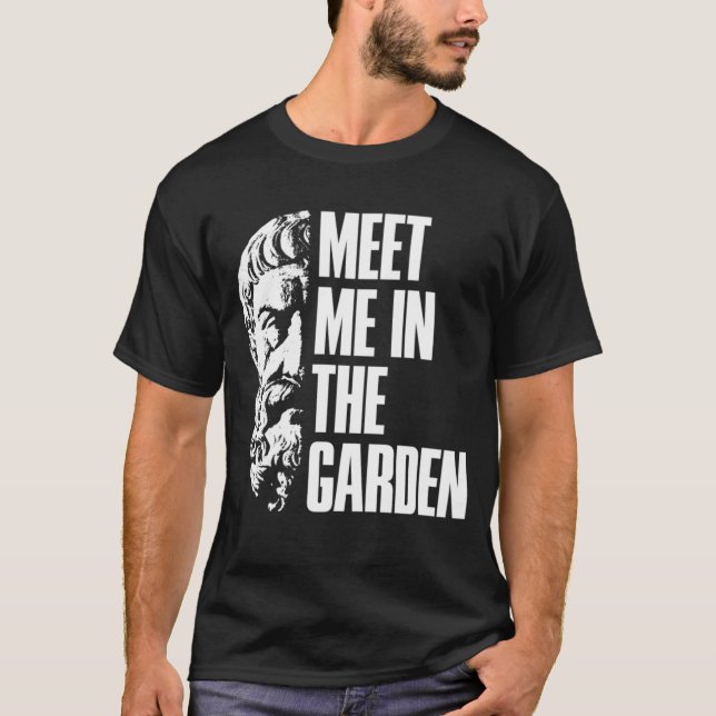 T-shirt Epicurus Me Rencontre Dans Le Jardin Hédoniste (Devant)