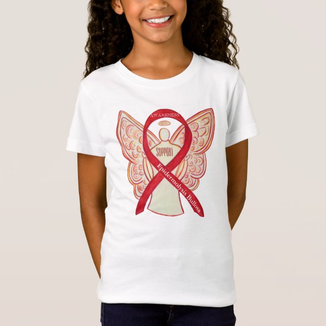 T-Shirt Epidermolyse Bullosa (EB) Sensibilisation Ribbon C (Devant)