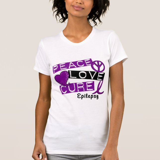 T-SHIRT ÉPILEPSIE DE TRAITEMENT D'AMOUR DE PAIX (Devant)