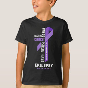 T-shirt Epilepsie Guerrier Dieu Jésus Christ Epilepsie