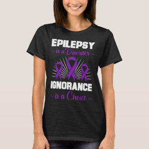 T-shirt Epilepsie Guerrier Epileptique Jour Purple Ribbon 