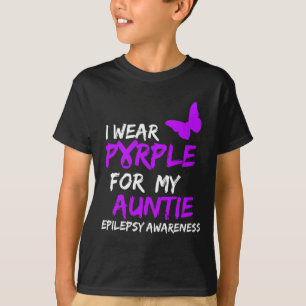 T-shirt Epilepsie Je Porte Du Purple Pour Ma Tante Ruban