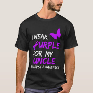 T-shirt Epilepsie Je Porte Du Purple Pour Mon Oncle Ruban