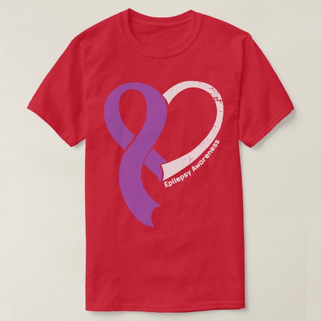 T-shirt Epilepsie Sensibilisation Les gens aiment Coeur Ru (Design devant)