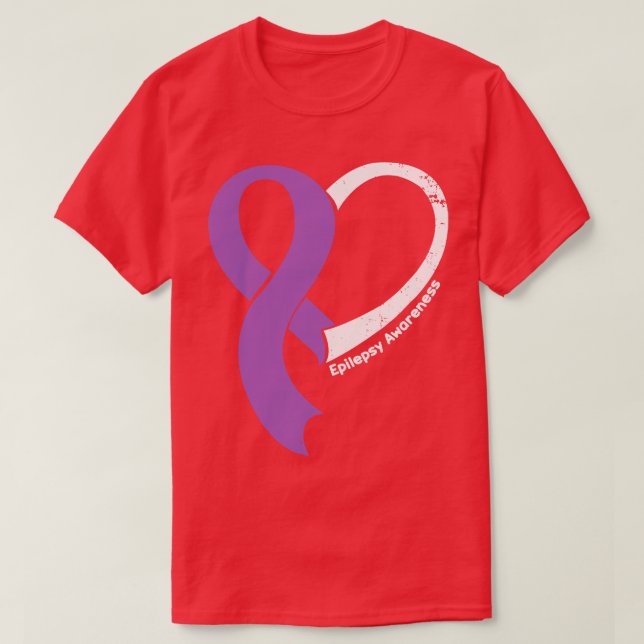 T-shirt Epilepsie Sensibilisation Les gens aiment Coeur Ru (Design devant)