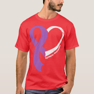T-shirt Epilepsie Sensibilisation Les gens aiment Coeur Ru