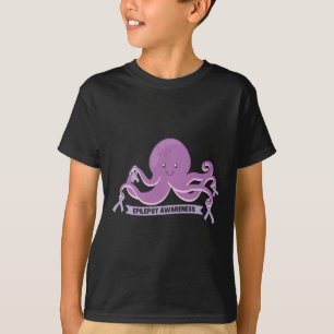 T-shirt Epilepsie Sensibilisation Ruban Octopus