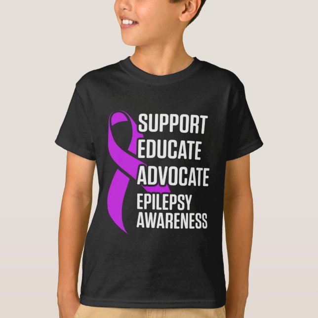 T-shirt Epilepsy Awareness Educate Epileptic Warrior Survi (Devant)