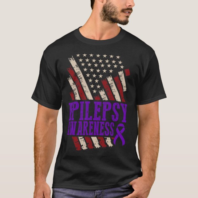T-shirt Epilepsy Awareness Epileptic Warrior Survivor 17  (Devant)