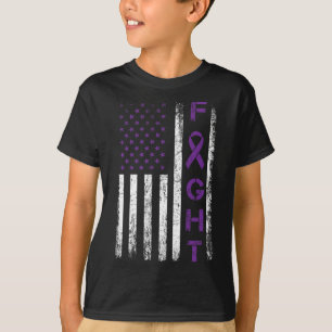 T-shirt Epilepsy Fighter USA Drapeau - Fight Epilepsy Awar