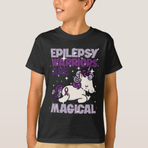 T-shirt Epilepsy Warrior Epileptic Day Purple Unicorn Amou