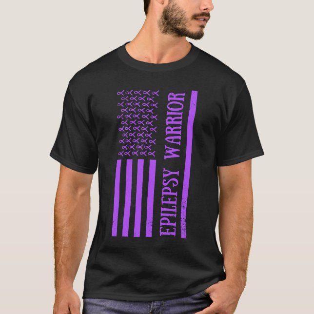 T-shirt Epilepsy Warrior Purple Epilepsy Awareness Mois U (Devant)