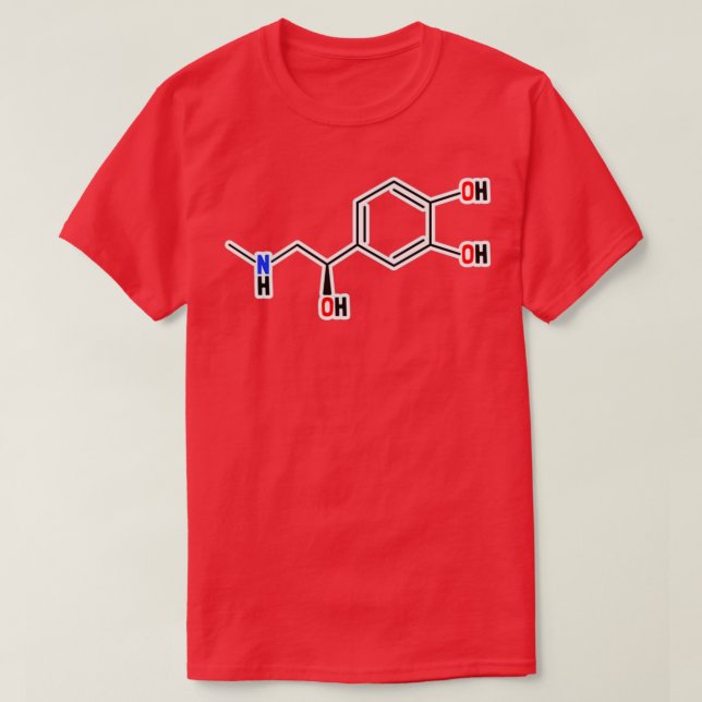 T-shirt Epinephrine Structure moléculaire (Design devant)