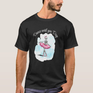 T-shirt Épingle de squelette de ballet Halloween jusqu'à c