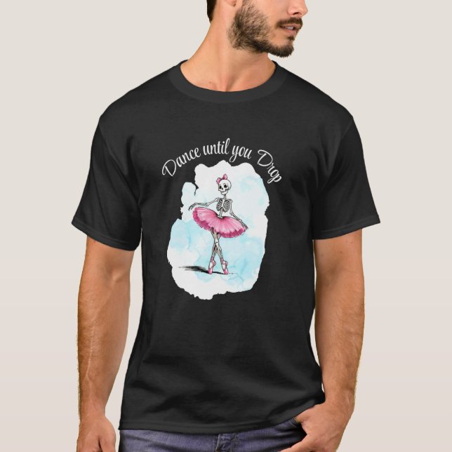 T-shirt Épingle de squelette de ballet Halloween jusqu'à c (Devant)