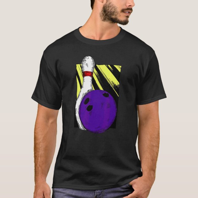 T-shirt Épingles à billes de Bowling Strike Spare Split 71 (Devant)