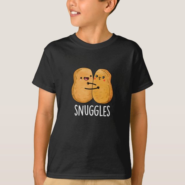 T-shirt Épingles Funny Nugget Couple Pun Dark BG (Devant)